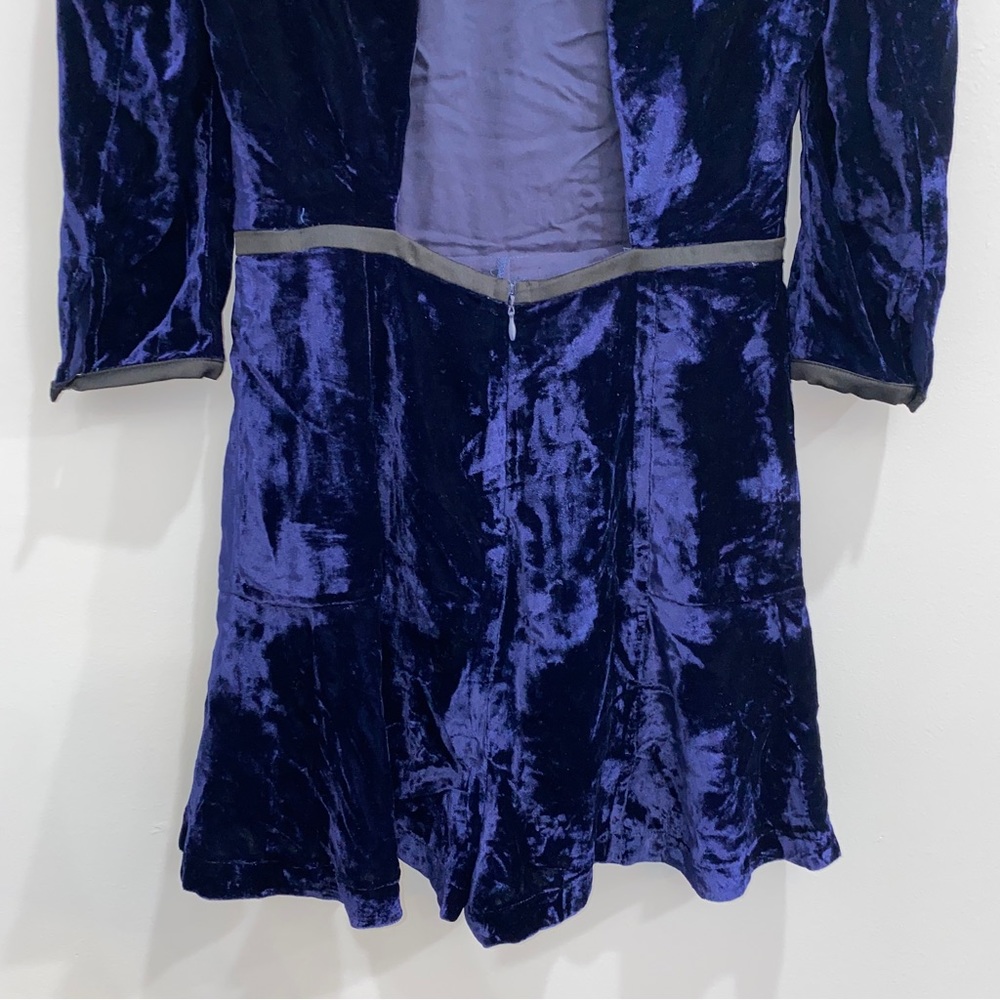 Velvet Open Back Romper - Picture 9 of 16